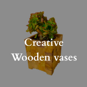 Creative wooden vases